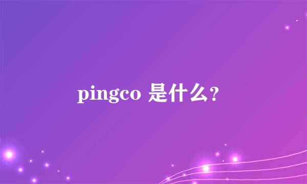 pingco 是什么？