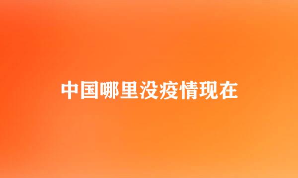 中国哪里没疫情现在