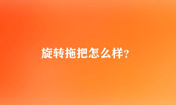 旋转拖把怎么样？