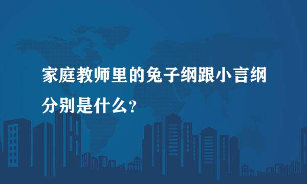 家庭教师里的兔子纲跟小言纲分别是什么？