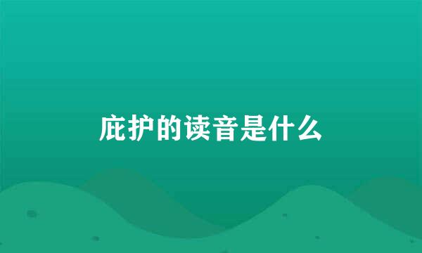 庇护的读音是什么