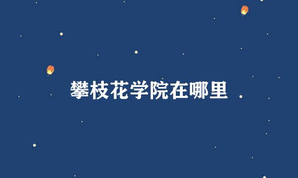 攀枝花学院在哪里