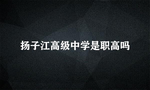 扬子江高级中学是职高吗