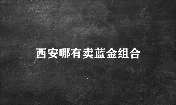 西安哪有卖蓝金组合