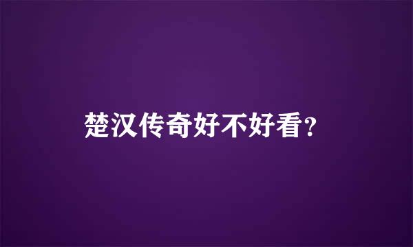 楚汉传奇好不好看？