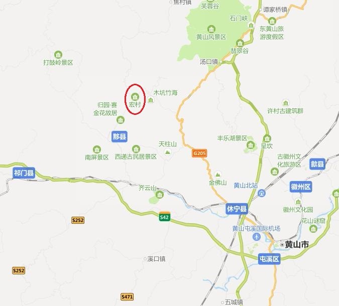 中国画里的乡村宏村位于哪个省？