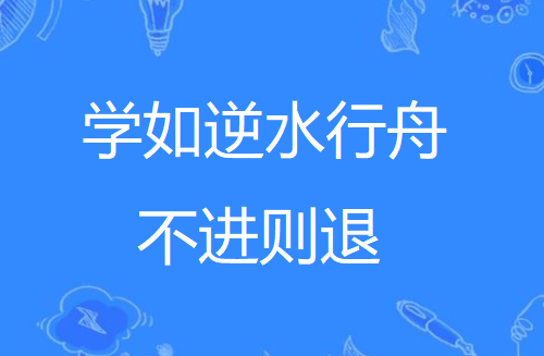 学如逆水行舟下一句