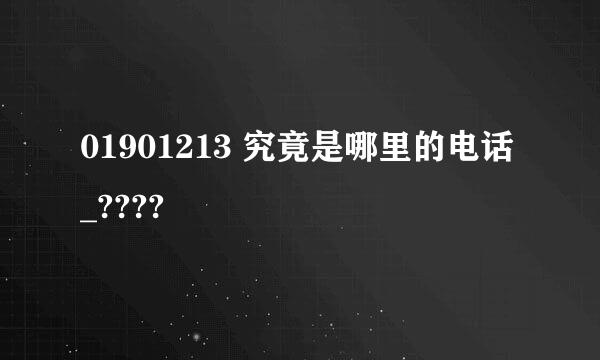 01901213 究竟是哪里的电话_????