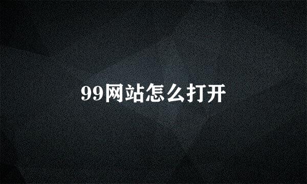 99网站怎么打开