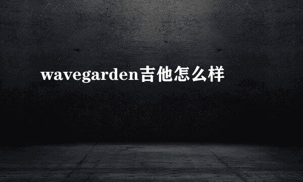 wavegarden吉他怎么样