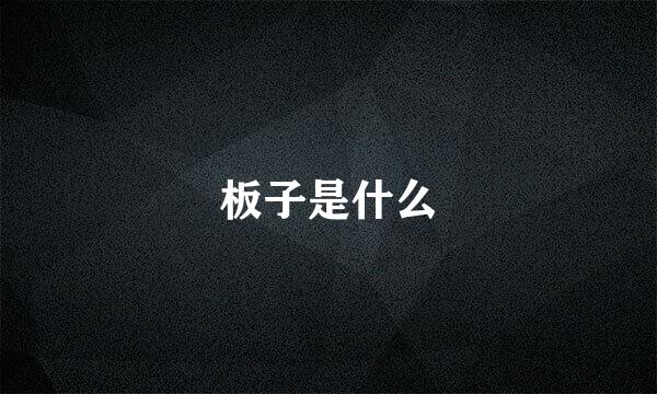 板子是什么