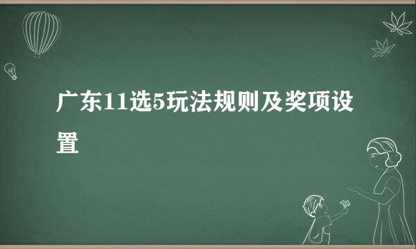 广东11选5玩法规则及奖项设置