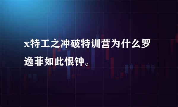 x特工之冲破特训营为什么罗逸菲如此恨钟。