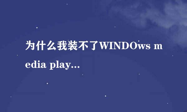 为什么我装不了WINDOws media player11啊