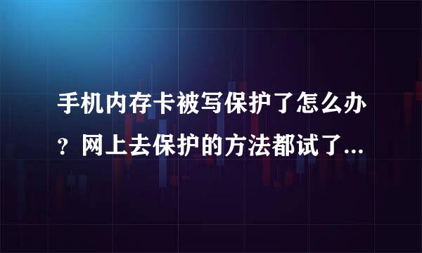 手机内存卡被写保护了怎么办？网上去保护的方法都试了，一点用也没有，有什么有效的法子吗？