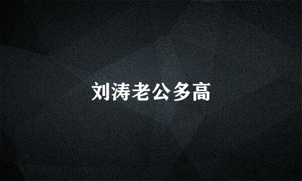 刘涛老公多高