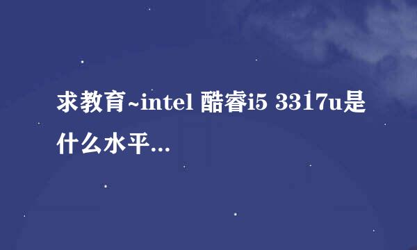 求教育~intel 酷睿i5 3317u是什么水平的处理器。