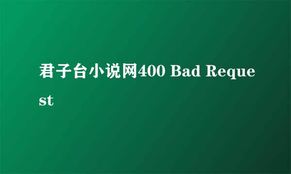 君子台小说网400 Bad Request