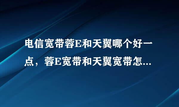 电信宽带蓉E和天翼哪个好一点，蓉E宽带和天翼宽带怎么区别，怎么知道我家装的是蓉E宽带还是天翼宽带。