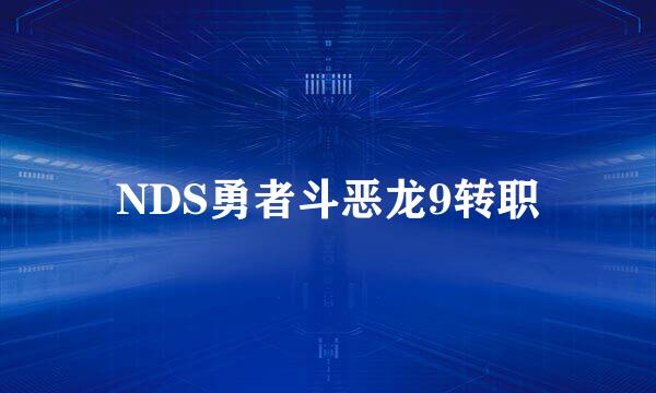 NDS勇者斗恶龙9转职