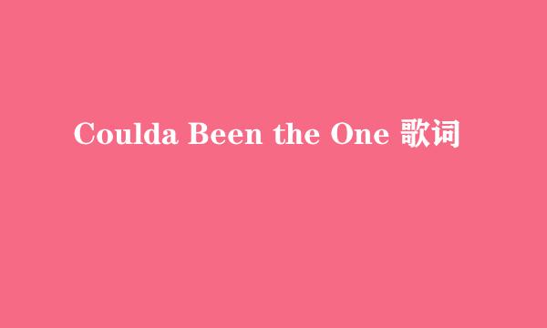 Coulda Been the One 歌词