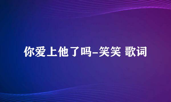 你爱上他了吗-笑笑 歌词