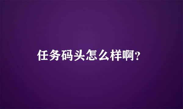 任务码头怎么样啊？