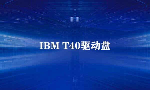 IBM T40驱动盘