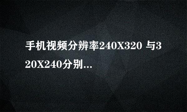 手机视频分辨率240X320 与320X240分别表示什么意思