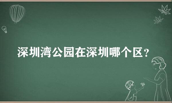 深圳湾公园在深圳哪个区？