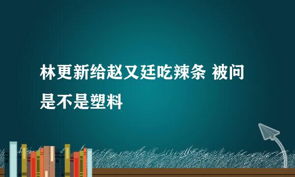 林更新给赵又廷吃辣条 被问是不是塑料