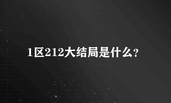 1区212大结局是什么？