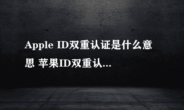 Apple ID双重认证是什么意思 苹果ID双重认证两步验证详解