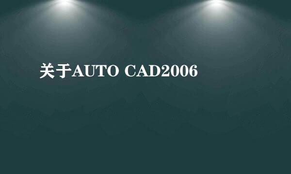 关于AUTO CAD2006