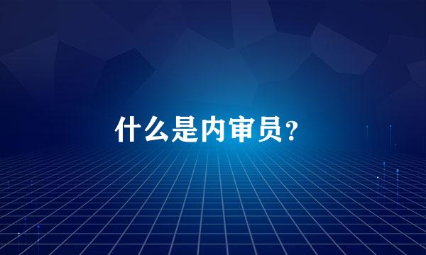 什么是内审员？