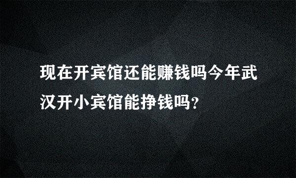 现在开宾馆还能赚钱吗今年武汉开小宾馆能挣钱吗？