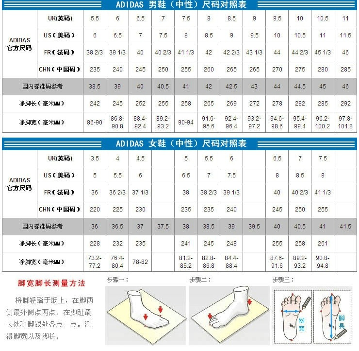 adidas中性鞋什么意思?