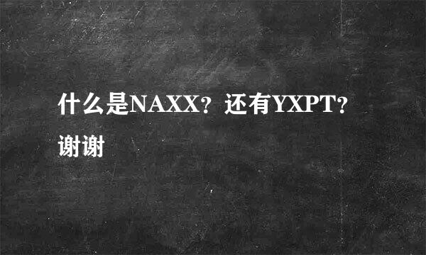 什么是NAXX？还有YXPT？谢谢