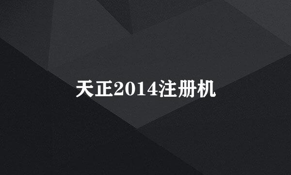 天正2014注册机