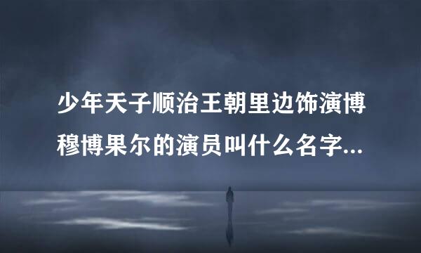 少年天子顺治王朝里边饰演博穆博果尔的演员叫什么名字谁知道？