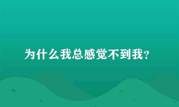 为什么我总感觉不到我？