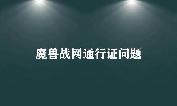 魔兽战网通行证问题