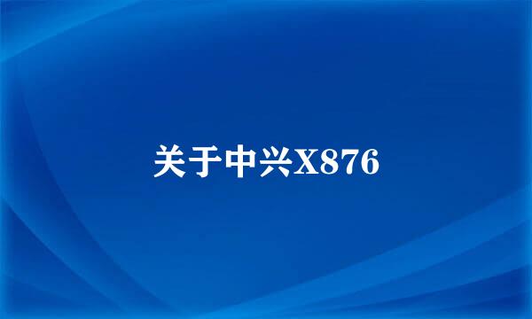 关于中兴X876