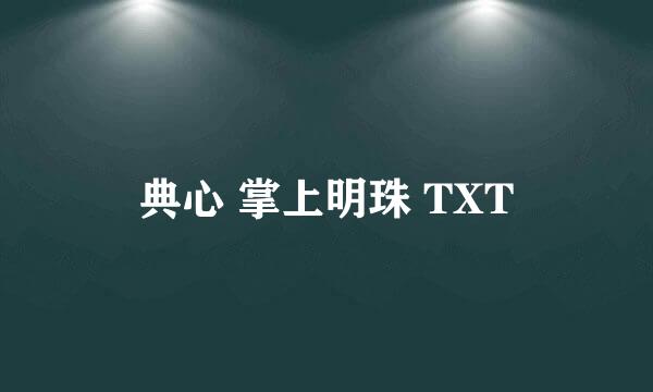 典心 掌上明珠 TXT