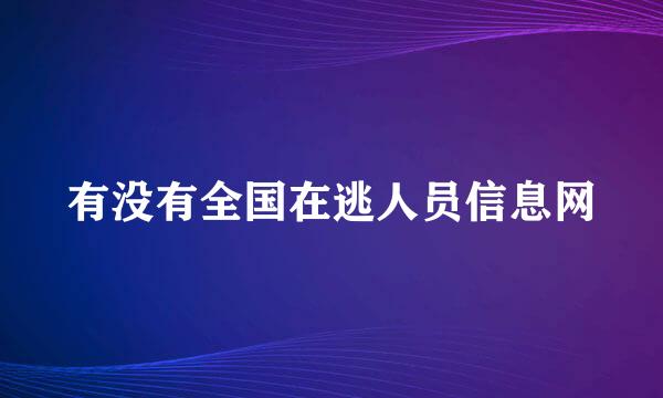 有没有全国在逃人员信息网