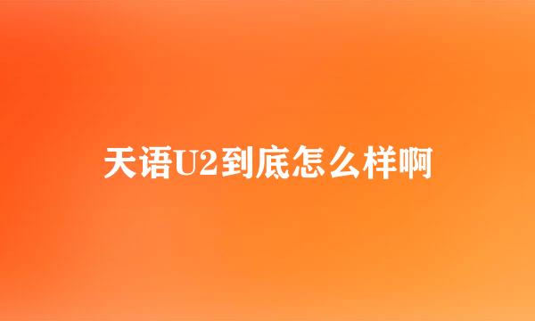 天语U2到底怎么样啊