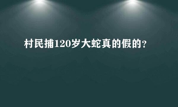 村民捕120岁大蛇真的假的？