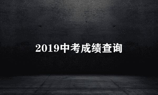 2019中考成绩查询