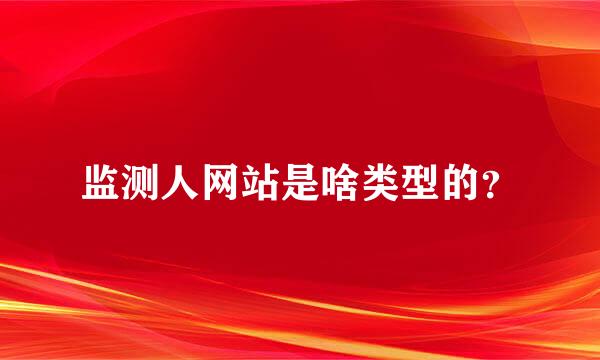 监测人网站是啥类型的？