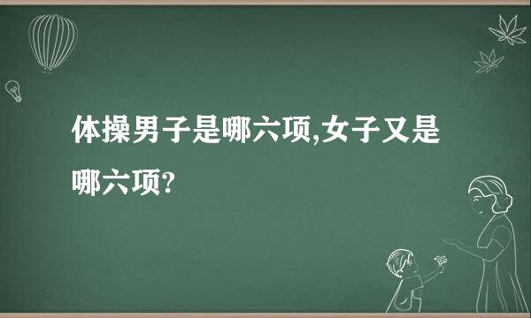 体操男子是哪六项,女子又是哪六项?